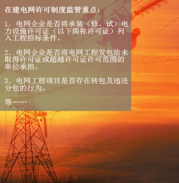 八、在建電網(wǎng)工程項目許可制度執(zhí)行情況