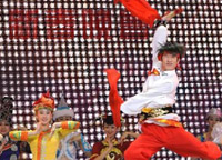 1月31日，演員在晚會上表演