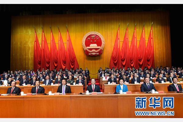 10月1日，慶祝中華人民共和國(guó)成立66周年暨新疆維吾爾自治區(qū)成立60周年大會(huì)在新疆人民會(huì)堂隆重舉行。 新華社記者 饒愛(ài)民 攝