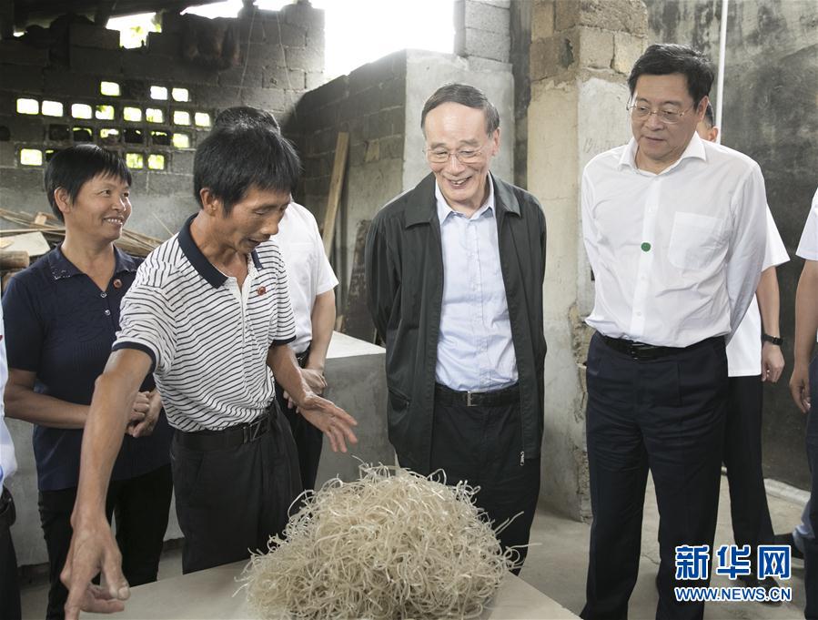 9月3日至5日，中共中央政治局常委、中央紀(jì)委書記、中央巡視工作領(lǐng)導(dǎo)小組組長王岐山在湖南省調(diào)研并主持召開巡察工作座談會(huì)。這是9月4日，王岐山在瀏陽市官橋鎮(zhèn)石灰嘴村貧困戶家中了解脫貧情況。新華社記者 王曄 攝

