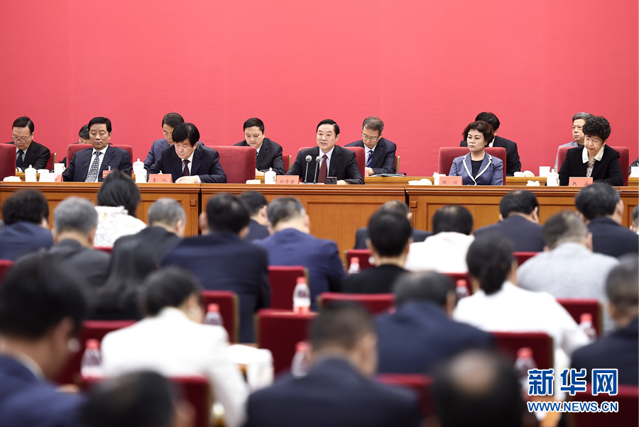 9月20日，中國電視藝術(shù)家協(xié)會第六次全國代表大會在北京召開。中共中央政治局委員、中央書記處書記、中宣部部長劉奇葆出席開幕式并講話。新華社記者 燕雁 攝