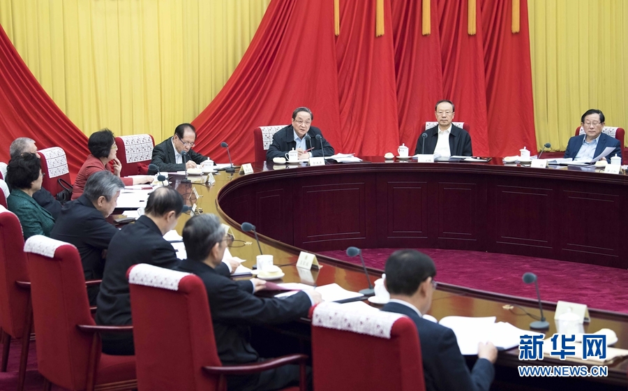 12月22日，全國政協主席俞正聲在北京主持召開政協第十二屆全國委員會第六十八次主席會議。 新華社記者 李濤 攝