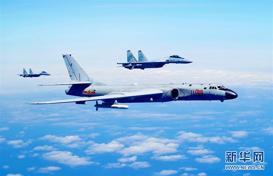 （圖文互動）（1）空軍發(fā)布宣傳片展現(xiàn)殲-20、蘇-35、轟-6K海上新航跡