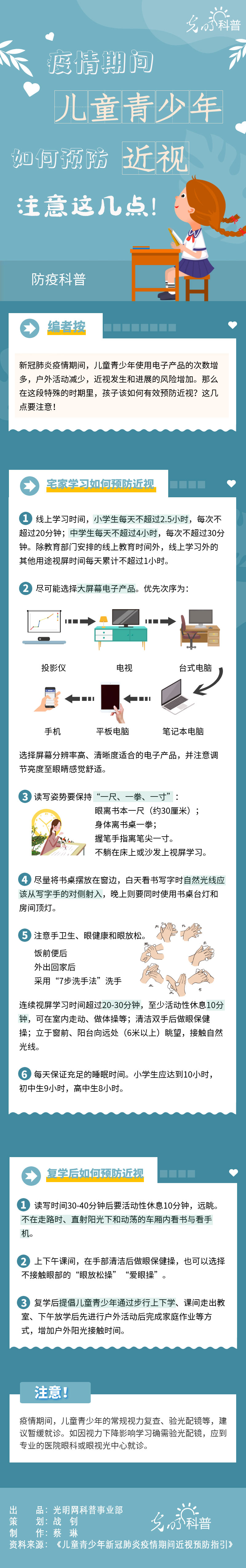【防疫科普】疫情期間兒童青少年如何預(yù)防近視？注意這幾點(diǎn)！