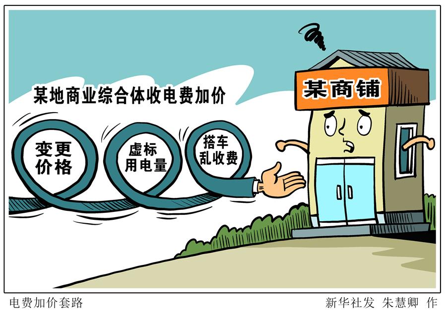 （圖表·漫畫(huà)）［新華視點(diǎn)·國(guó)務(wù)院大督查在行動(dòng)］電費(fèi)加價(jià)套路