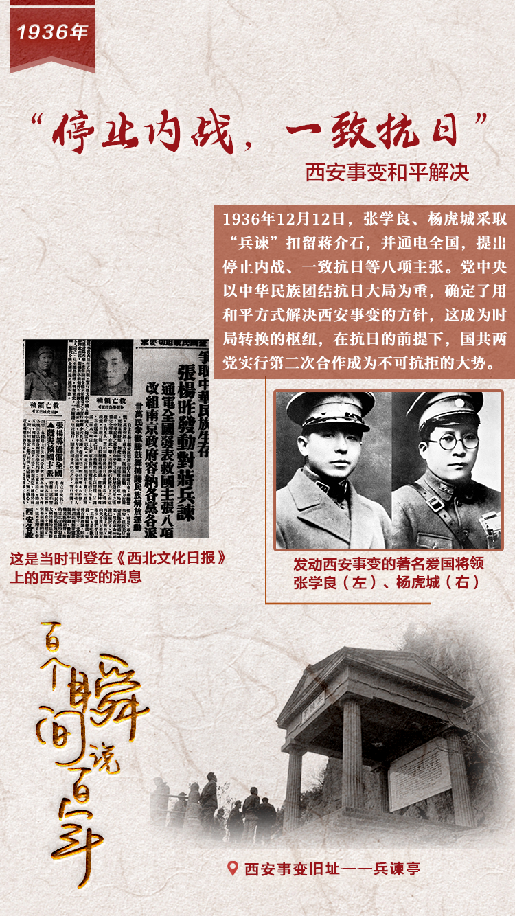 1936，“停止內(nèi)戰(zhàn)，一致抗日”
