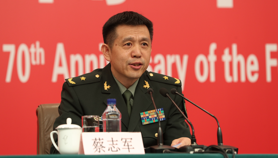閱兵領(lǐng)導(dǎo)小組辦公室副主任、中央軍委聯(lián)合參謀部作戰(zhàn)局副局長(zhǎng)蔡志軍