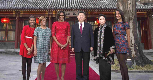 習(xí)近平和夫人彭麗媛會(huì)見米歇爾