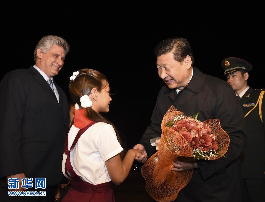 當(dāng)?shù)貢r(shí)間7月21日晚9時(shí)許，國家主席習(xí)近平乘坐的專機(jī)抵達(dá)哈瓦那何塞·馬蒂國際機(jī)場，開始對古巴進(jìn)行國事訪問。新華社記者李學(xué)仁攝
