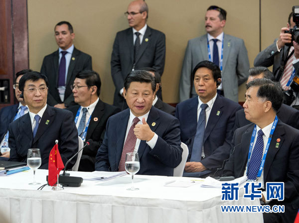 11月15日，金磚國家領導人非正式會晤在澳大利亞布里斯班舉行，中國國家主席習近平出席。新華社記者李學仁攝