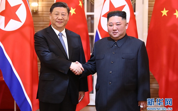 習近平同朝鮮勞動黨委員長、國務委員會委員長金正恩舉行會談